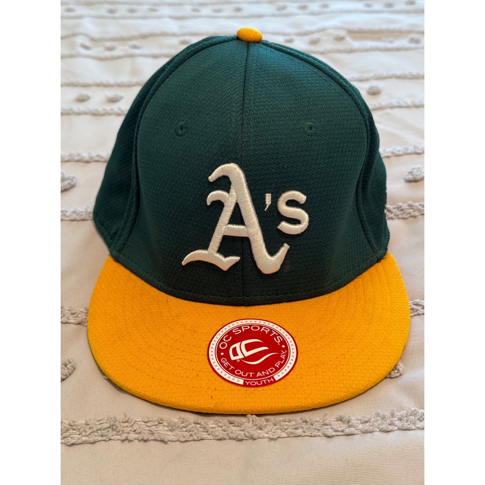 Oakland Athletics MLB Youth Baseball Hat OC Sports Green Gold Adjustable Cap A's